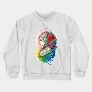 Whimsical Victorian Lady: Pastel Art Print Crewneck Sweatshirt